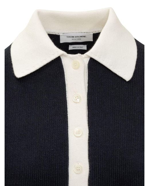 Thom Browne Blue "Hector" Polo Shirt