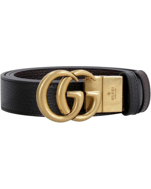 Gucci Black Reversible Leather Belt for men