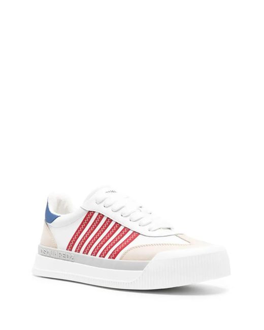 DSquared² Pink New Jersey Leather Sneakers for men