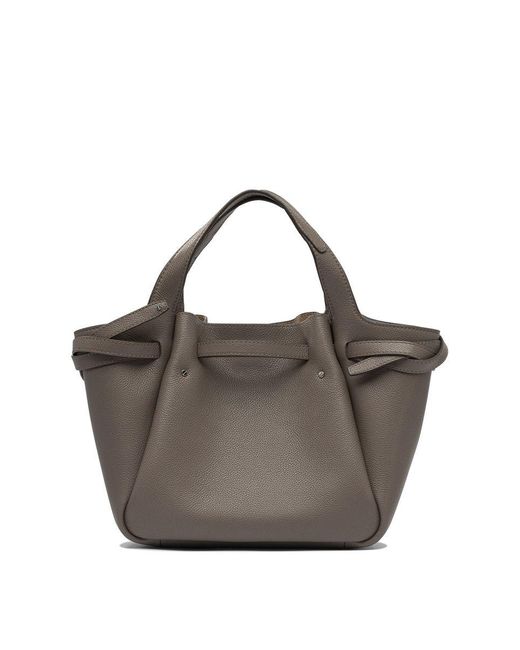 Tory Burch Gray Romy Leather Tote Bag