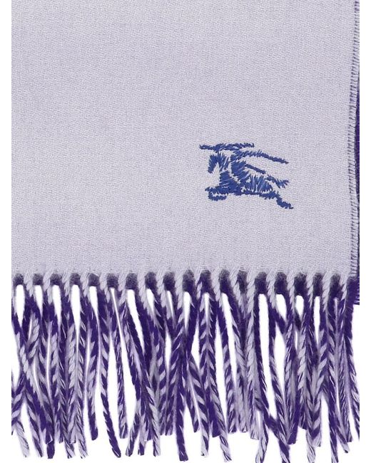Burberry Purple Reversible Cashmere Scarf