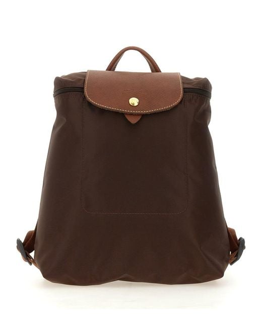 Longchamp Brown "Le Pliage" Backpack