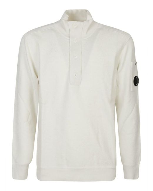 C P Company White Sweater for men