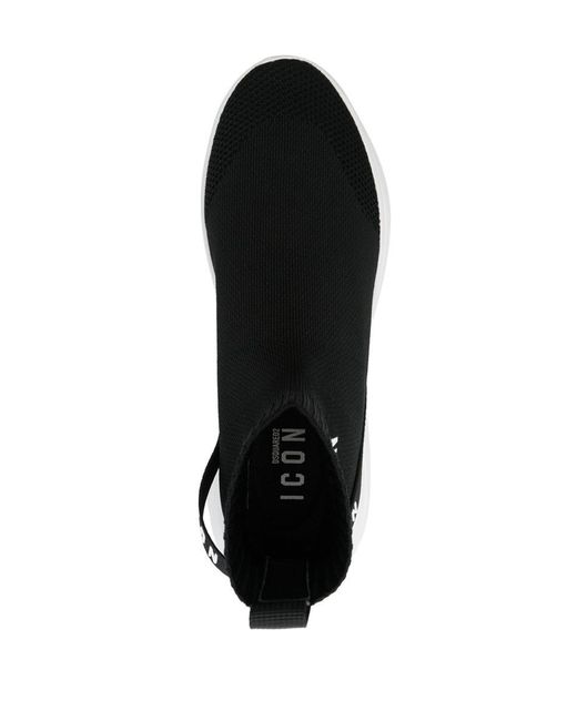 DSquared² White Icon Fly High-Top Sneakers
