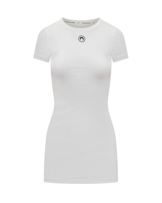 MARINE SERRE White Dress T-Shirt