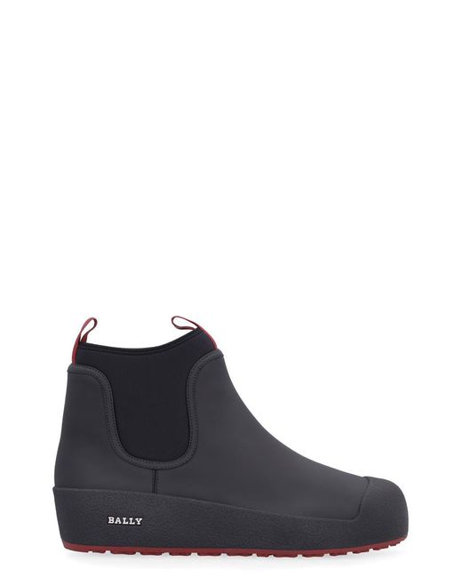 Bally Blue Cubrid Leather Chelsea Boots for men