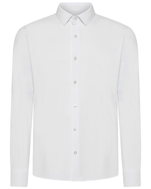 Rrd White Long-Sleeve Button-Up Shirt for men