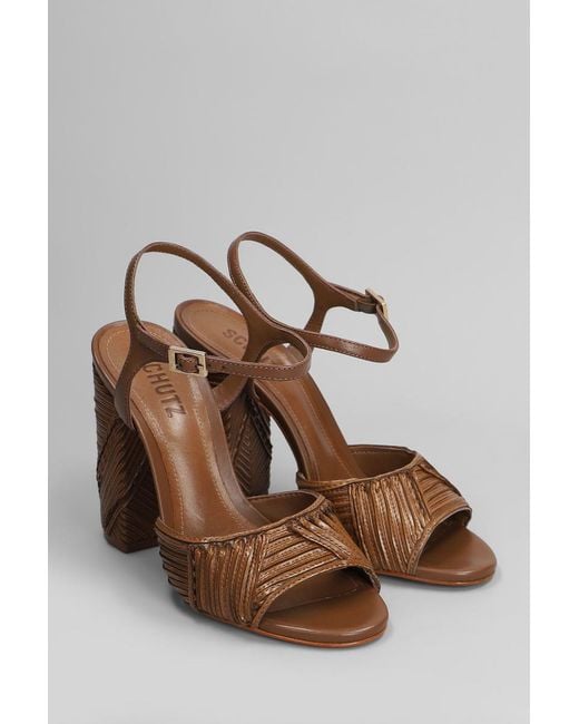 SCHUTZ SHOES Brown Lupita Sandals