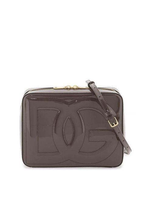 Dolce & Gabbana Brown Medium 'dg Logo' Camera Bag