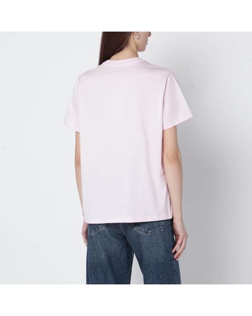 Ganni White Light T-Shirt With Logo Print