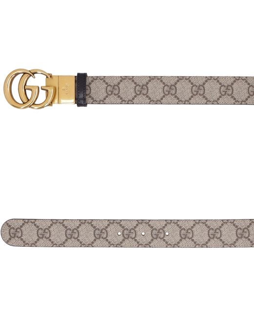 Gucci Multicolor GG Marmont Reversible Belt