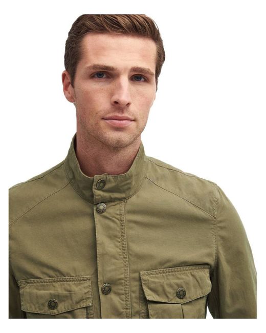 Barbour Green Corbridge Casual Bleached Jacket for men