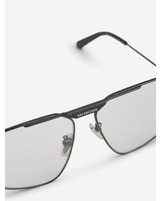 Balenciaga Gray Aviator Sunglasses for men