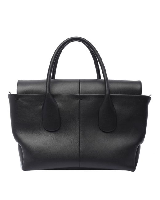 Tod's Black Di Bag Reverse Handbag