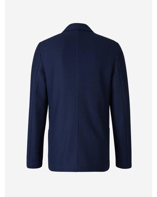 Harris Wharf London Blue Cotton And Linen Blazer for men