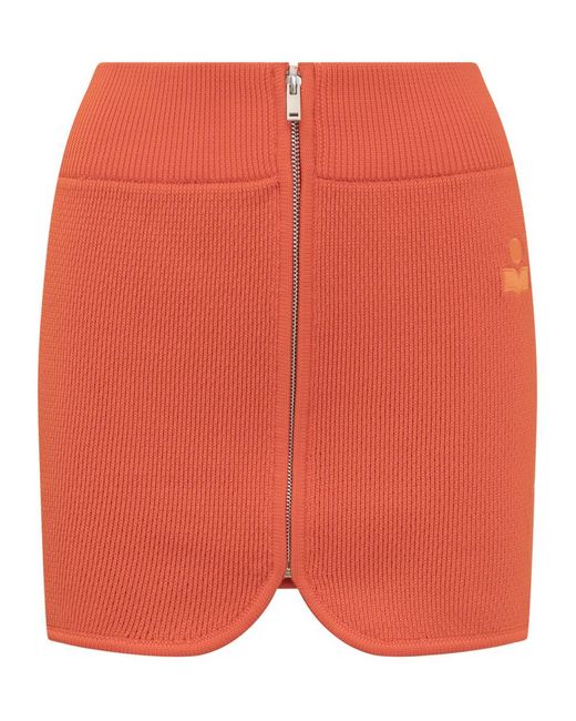 Isabel Marant Orange Olgane Mini Skirt