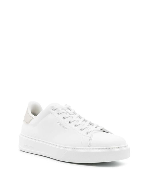 Woolrich White Classic Court Shoes for men