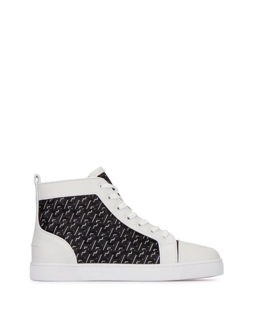 Christian Louboutin White Louis Coated Canvas & Leather High-top Sneaker for men