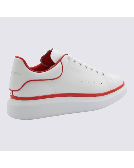 Alexander McQueen White And Leather Oversized Sneakers for men