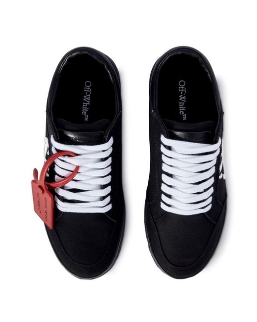 Off-White c/o Virgil Abloh Red Off- Low Vulcanized Canvas Sneakers for men
