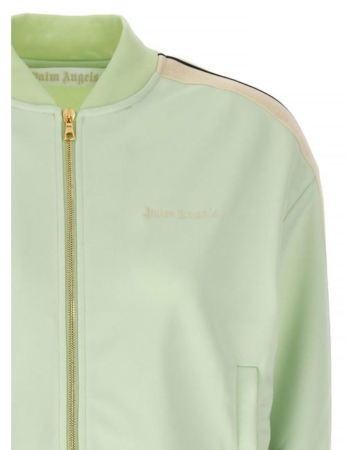 Palm Angels Green Classic Track Sweatshirt