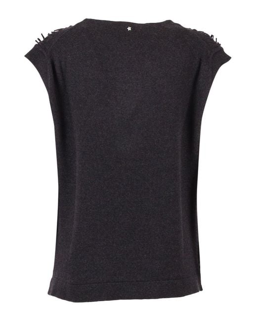 Lorena Antoniazzi Black Knitted Vest