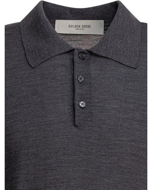 Golden Goose Deluxe Brand Black Polo Shirts for men