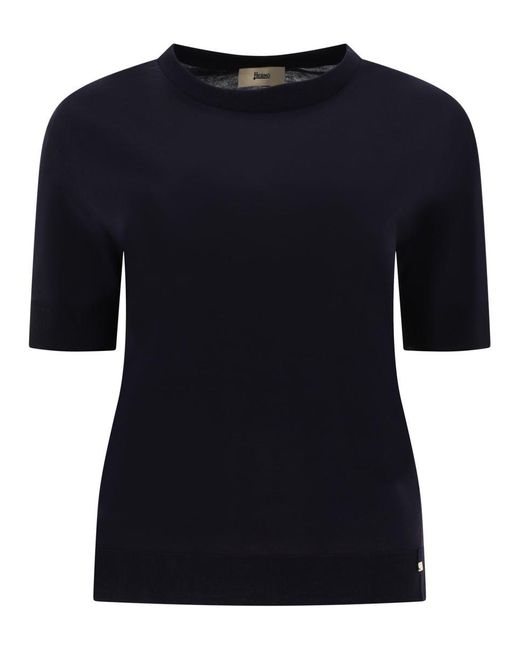 Herno Black "Glam Knit" T-Shirt