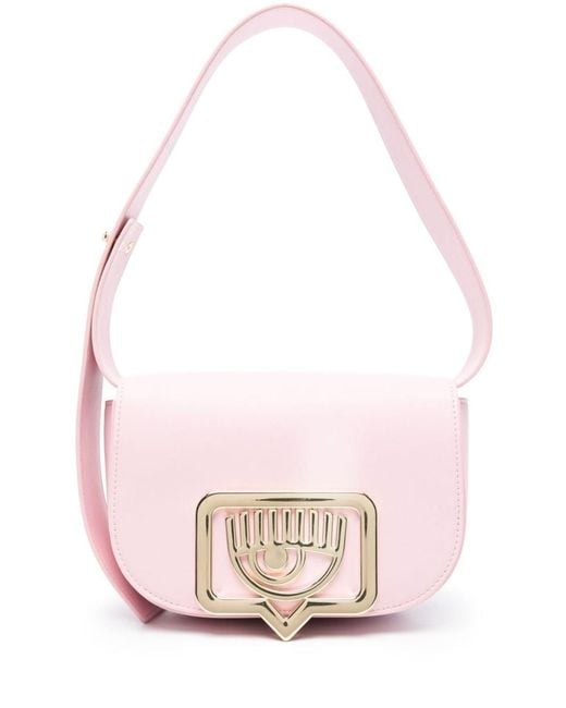 Chiara Ferragni Pink Eyelike-plaque Crossbody Bag