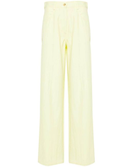 Forte Forte Yellow Vicose Cotton Chic Twill 5 Pockets Pants