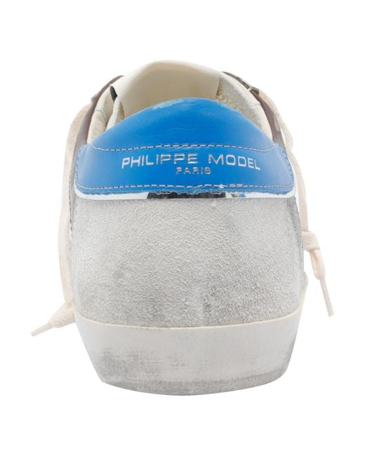 Philippe Model Blue Sneakers for men