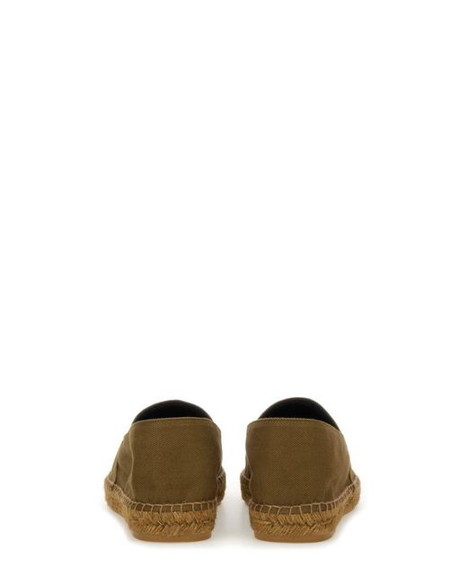 Saint Laurent Green Cotton Gabardine Espadrille for men