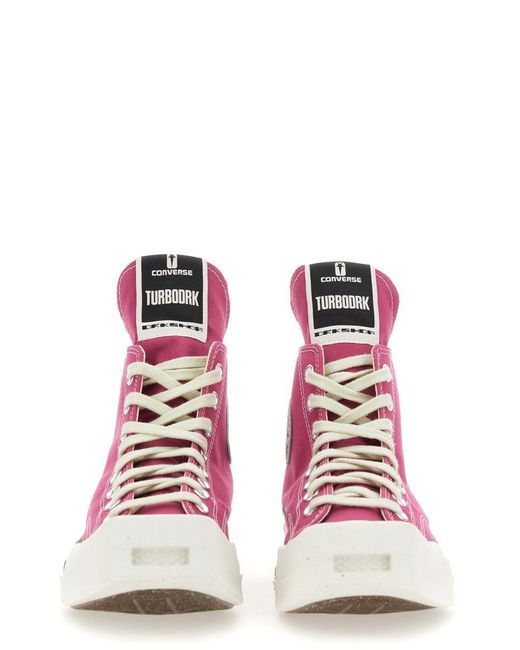 Rick Owens DRKSHDW x Converse Pink Turbodrk Laceless Sneaker for men