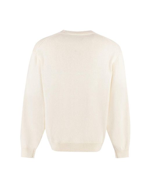 KENZO White Long Sleeve Crew-neck Sweater for men