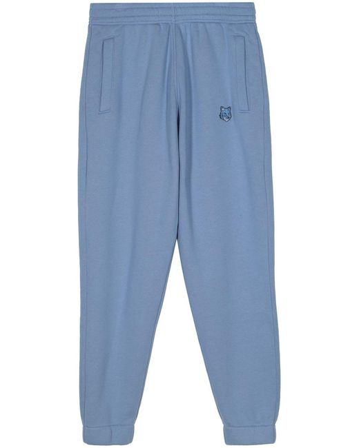 Maison Kitsuné Blue Bold Fox Head Patch Comfort Jog Pants for men