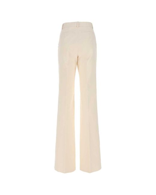 Sportmax White Ivory Cotton Canale Pant