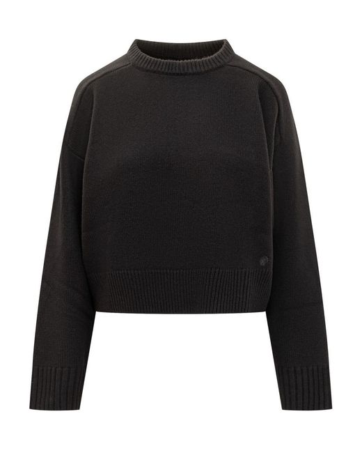 Loulou de Saison Black Wool Sweater With Crew Neck