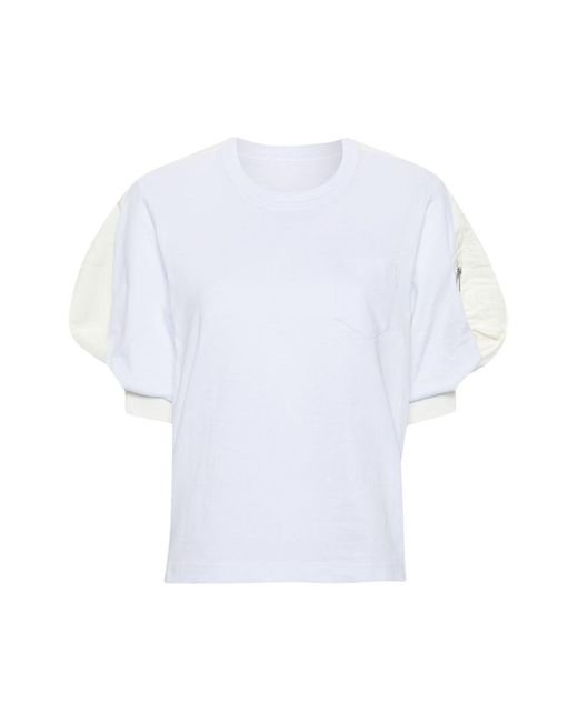 Sacai White T-shirts