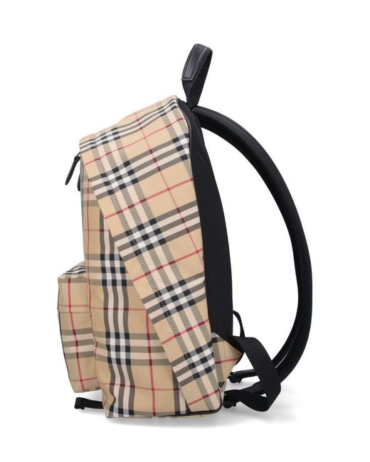 Burberry Natural 'check' Backpack for men