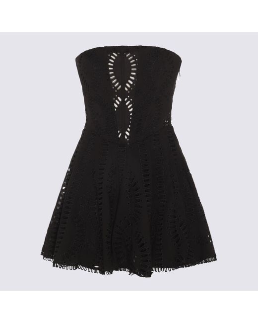 Charo Ruiz Black Cotton Blend Dress