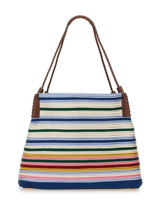 Etro Blue Medium Libra Tote Bag