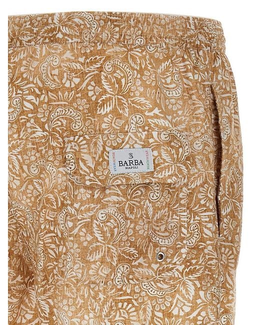 Barba Napoli Natural Paisley Floral Swimsuit for men