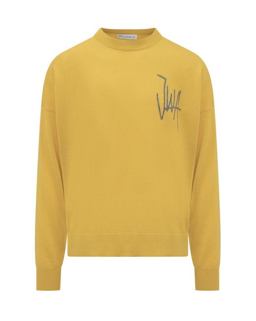 J.W. Anderson Yellow Sweater With Logo for men