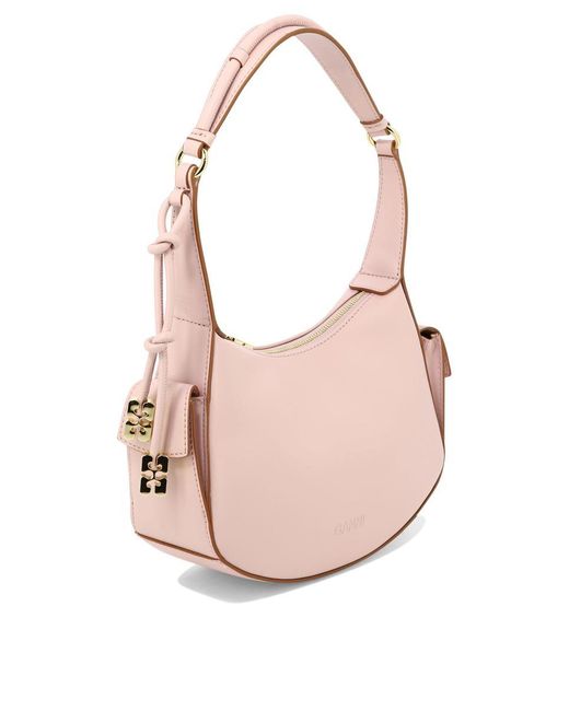Ganni Pink "Swing" Shoulder Bag