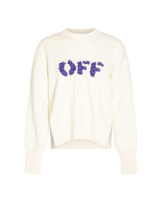 Off-White c/o Virgil Abloh White Off- 'Boiled' Ivory Wool Sweater