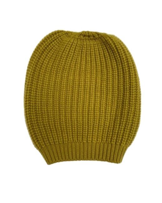 LA ROSE Green Cash Beanie Senape