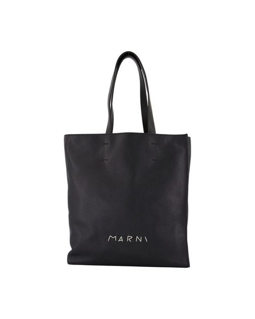Marni Black Museo Soft New Large Shopper Bag