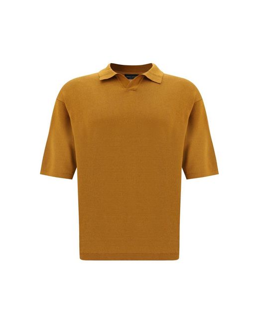 Roberto Collina Yellow Polo Shirts for men