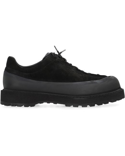 Stone Island Black Suede Low-Top Sneakers for men