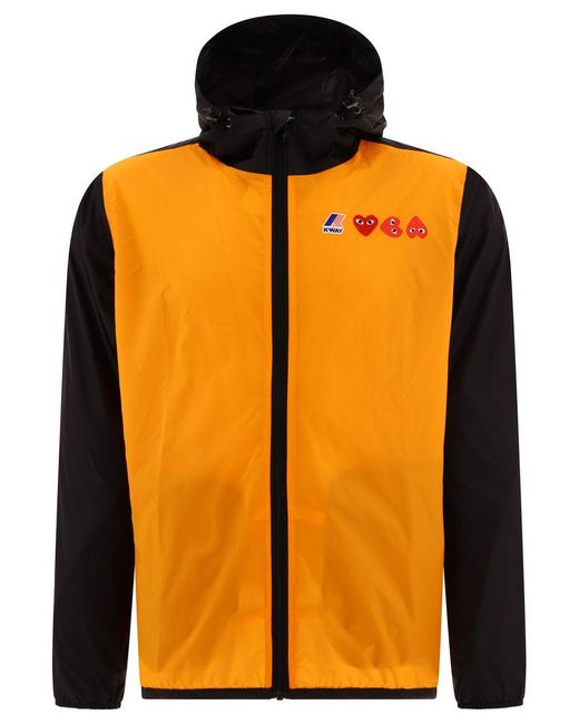 COMME DES GARÇONS PLAY Orange "K-Way X Cdg" Jacket for men